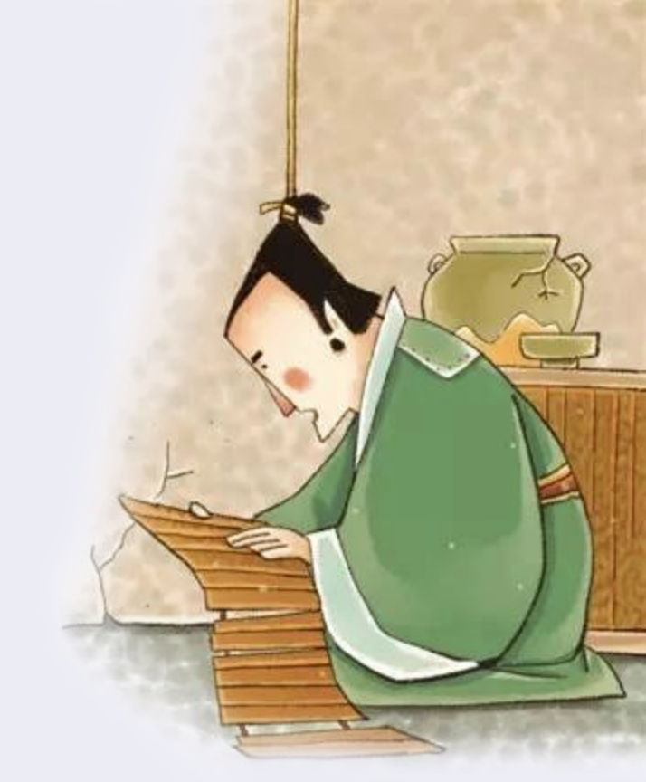 Chinese Idiom About Diligence — Hang from a Beam and Stab the Thigh