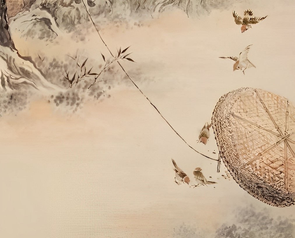 Chinese Idiom About Fickleness of Relationships: Birds Can Be Caught by A Net at The Door